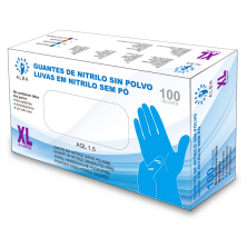 Luva NITRILE sem pó (100 pcs)