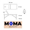 Camilla de madera R310 MOMA BEAUTY (Blanco)