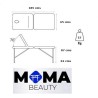 MOMA BEAUTY R210 maca de alumínio (Branco)