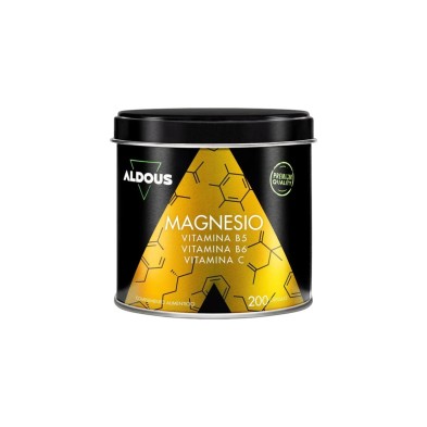 Magnésio com vitamina C, B5 e B6 Aldous. 200 cápsulas