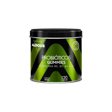 Probióticos com vitaminas em gomas Aldous. 120 gomas